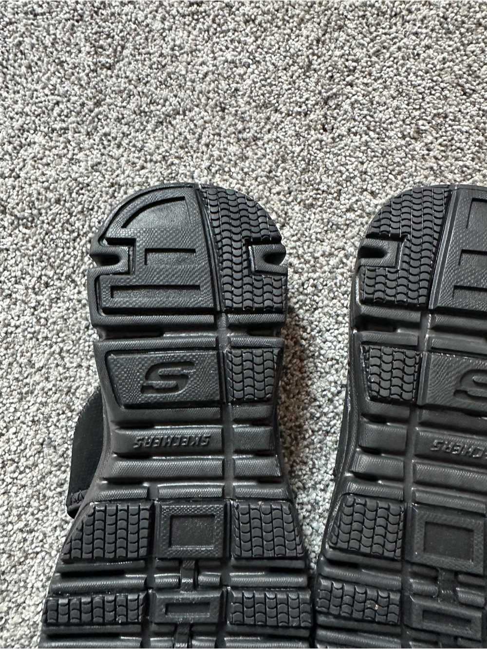 Skechers Black Slip-On Crisscross Sport Slides - Picture 3 of 4